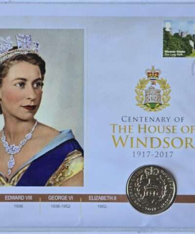 2017 House of Windsor UK Coin £5 BU Coin Cover PNC by WM