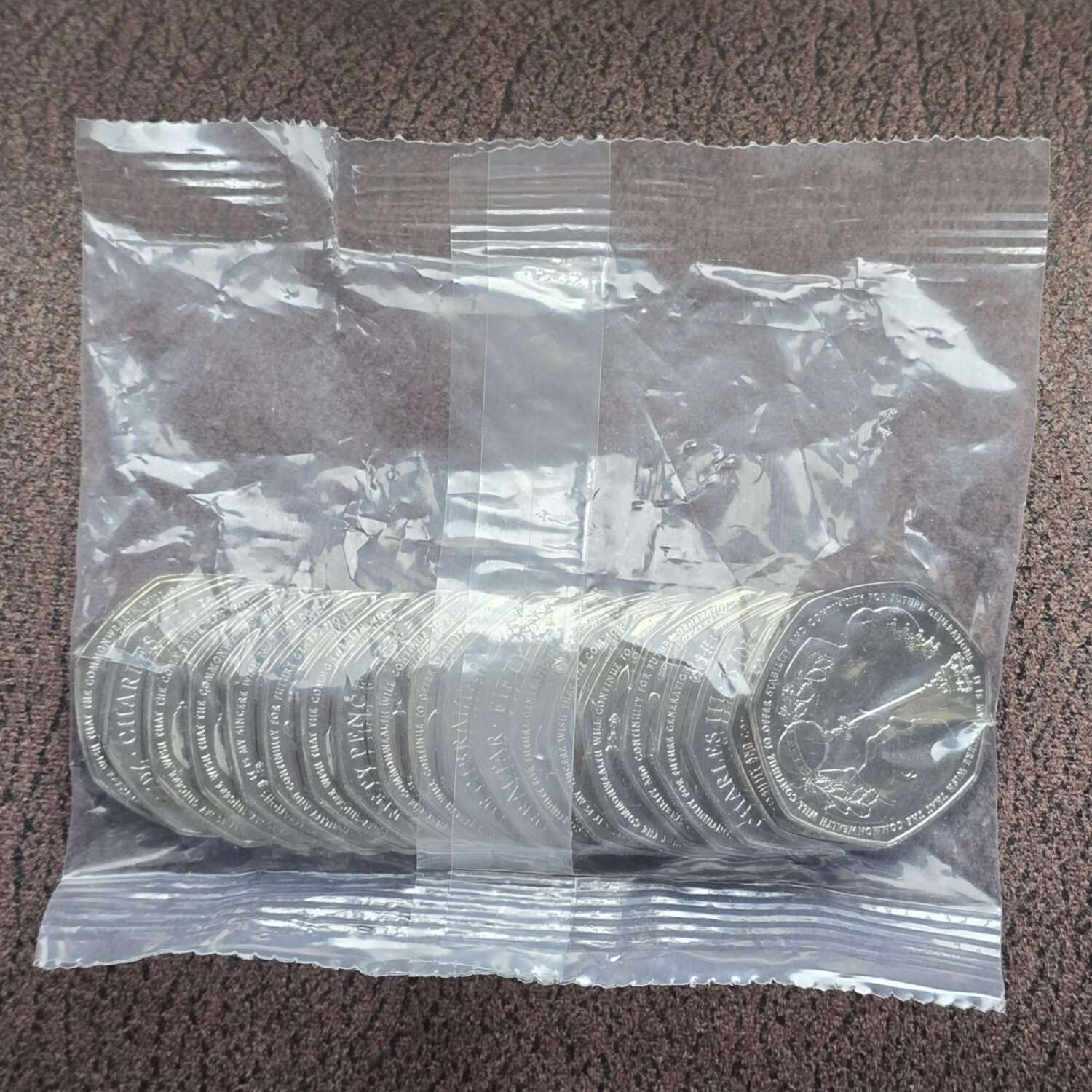 2022 Gibraltar End & Beginning of an Era 20x 50p in a Sealed Mint Bag