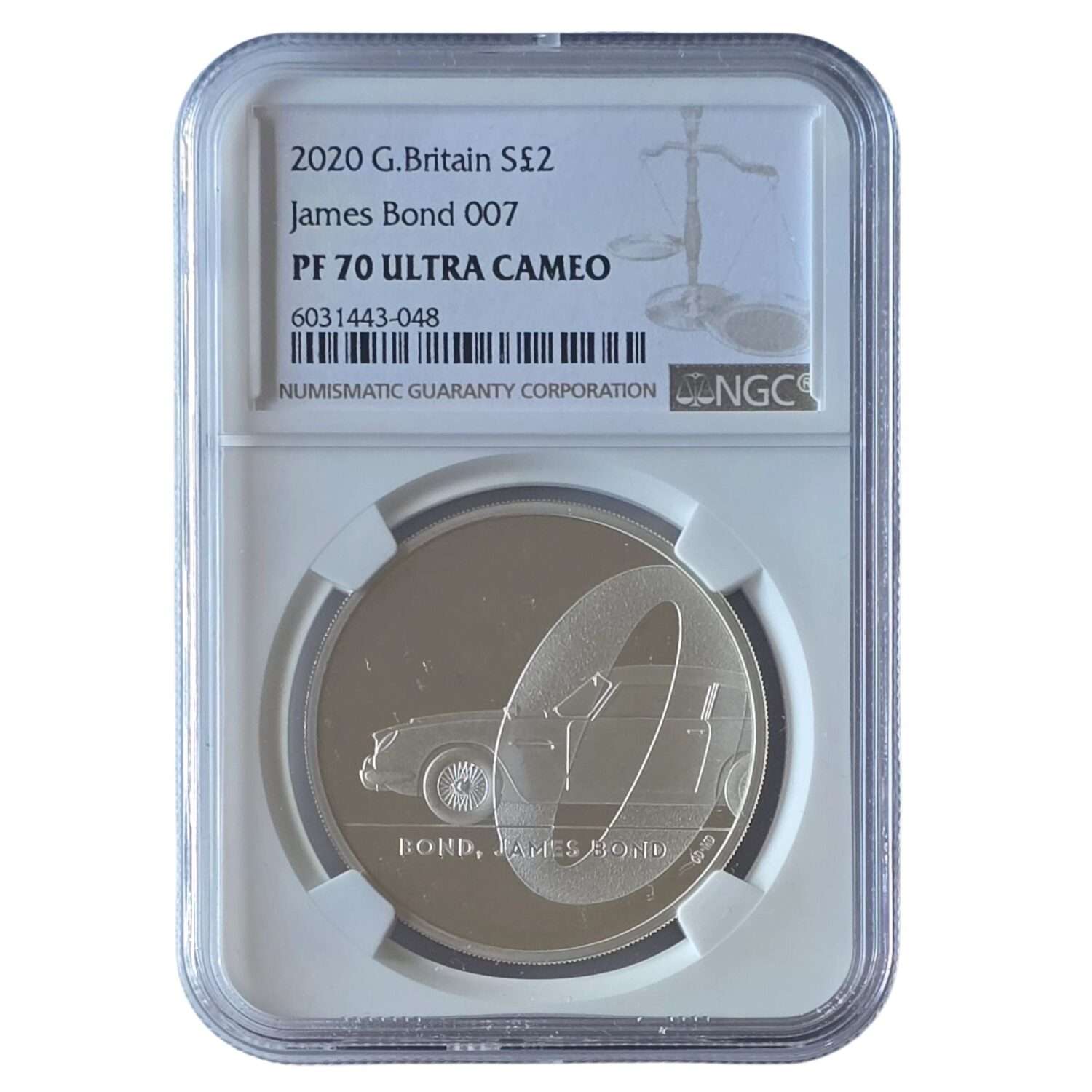 2020 James Bond 01 'Bond, James Bond' 1 Oz Silver Proof PF70 Ultra Cameo