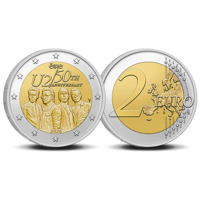 2026 Ireland 50th Anniversary of U2 BU 2 Euro in Pack