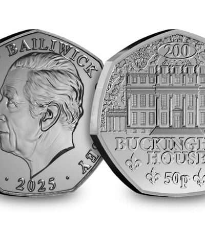 2025 Jersey Buckingham House 50p BU Coin in Capsule