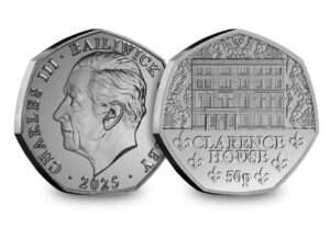2025 Jersey Clarence House 50p BU Coin in Capsule