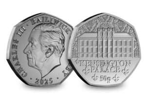 2025 Jersey Kensington Palace 50p BU Coin in Capsule
