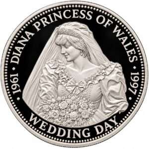 1997 Liberia - Diana - Wedding Day $20 Silver Proof Coin in Capsule<br><i>Silver .999, 31.1g</i>