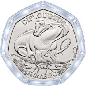 2024 Dino - 03 Diplodocus 50p BU Coin in Capsule