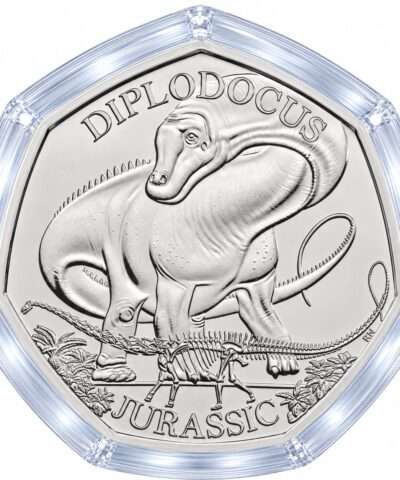 2024 Dino – 03 Diplodocus 50p BU Coin in Capsule