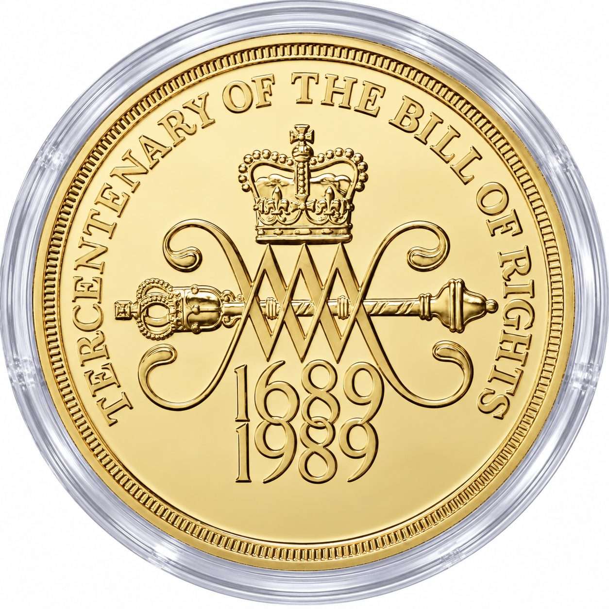 1989 Bill of Rights £2 BU Coin in Capsule
