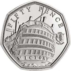 2022 Jersey 'HMS Victory' 50p BU Coin in Capsule
