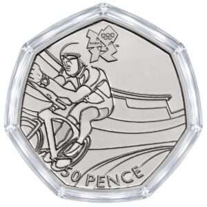 2011 Cycling - London Olympics BU 50p Coin in Capsule