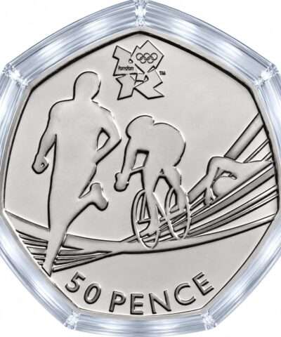 2011 Triathlon – London Olympics BU 50p Coin in Capsule