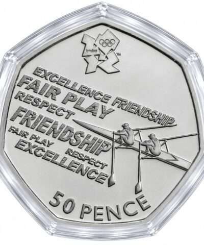 2011 Rowing – London Olympics BU 50p Coin in Capsule