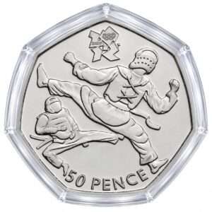 2011 Taekwondo - London Olympics BU 50p Coin in Capsule