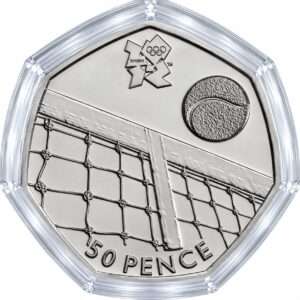 2011 Tennis - London Olympics BU 50p Coin in Capsule