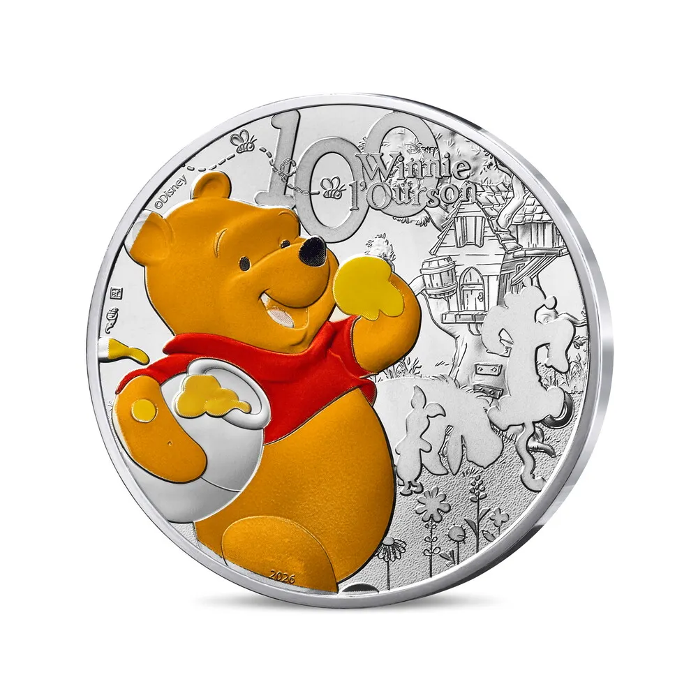 2026 France - Disney Animation Classics - Winnie the Pooh 10€ Silver Coloured BU