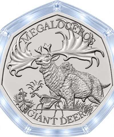 2024 Ice Age Giants – 03 Giant Deer 50p BU Coin in Capsule