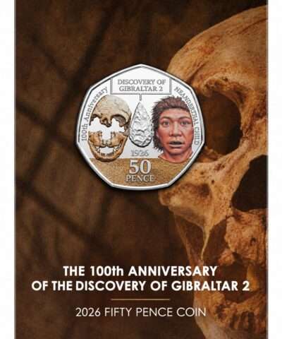 2026 Discovery of Gibratlar 2 Skull Coloured BU 50p Dispatched early November