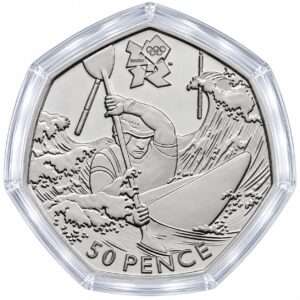 2011 Canoeing - London Olympics BU 50p Coin in Capsule