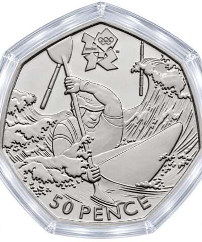 2011 Canoeing – London Olympics BU 50p Coin in Capsule
