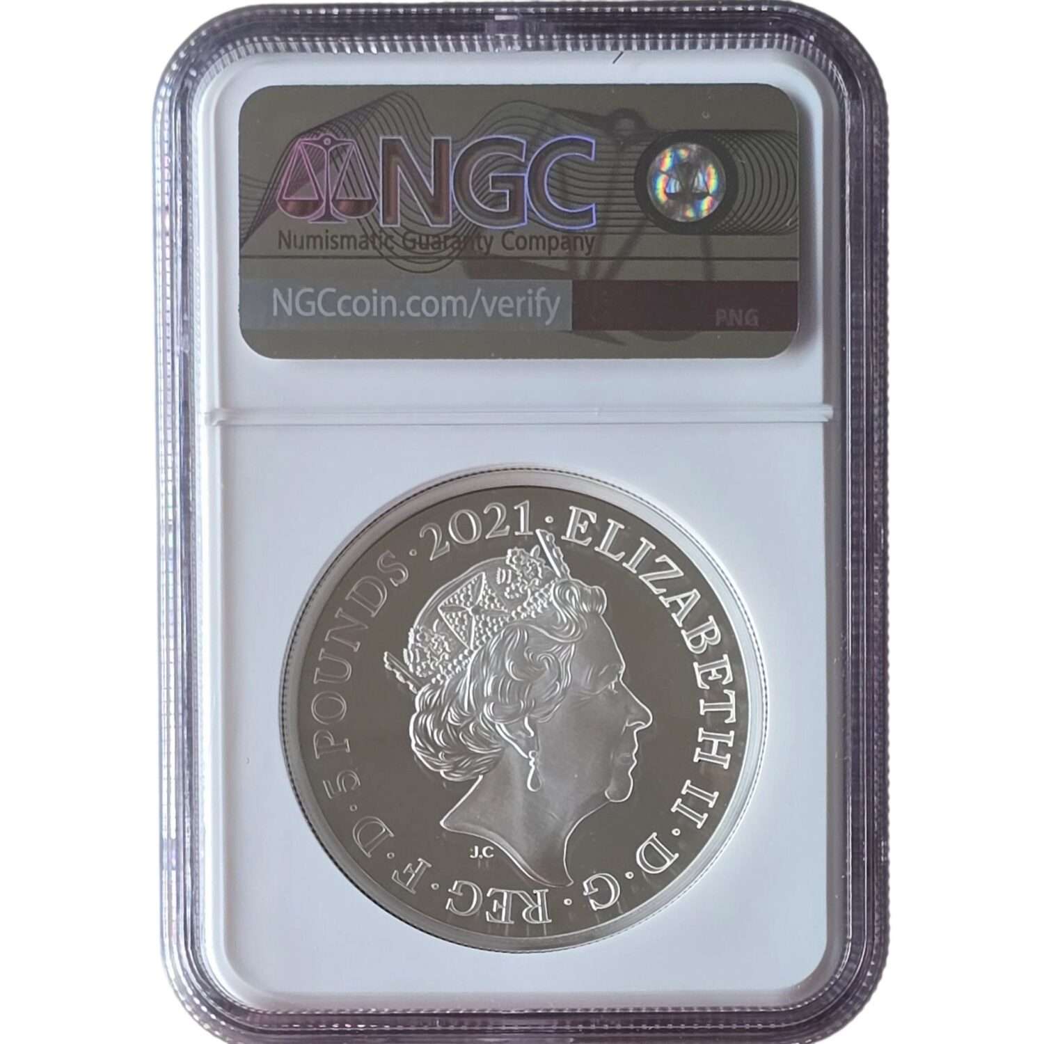 2021 UK The Gothic Crown - Victoria Portrait 2 Oz Silver Proof PF69 NGC Graded