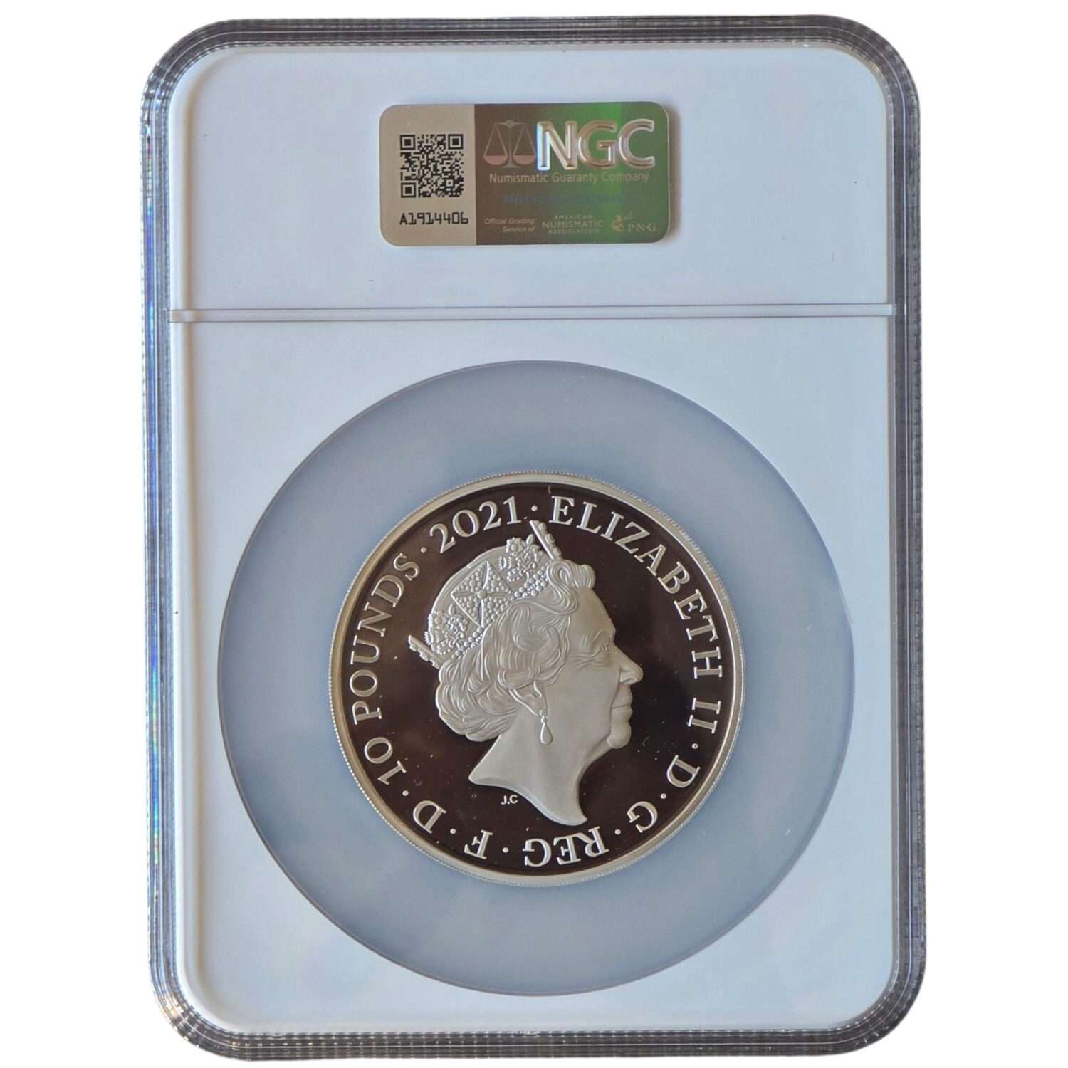 2021 UK The Gothic Crown - Victoria Portrait 10 Oz Silver Proof PF68 NGC Graded
