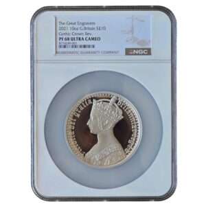 2021 UK The Gothic Crown - Victoria Portrait 10 Oz Silver Proof PF68 NGC Graded