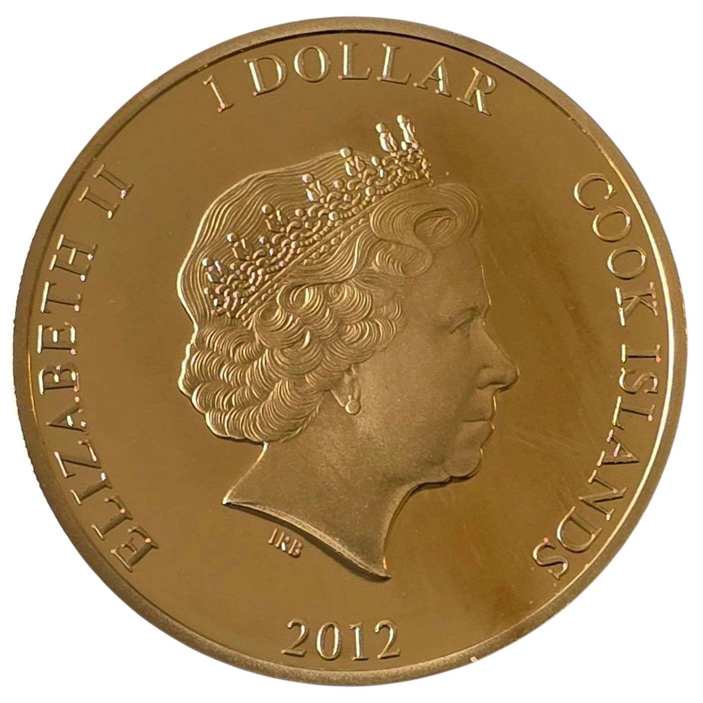 2012 Cook Islands - Duke and Duchess of Cambridge $1 Photographic Proof-like Coin in Capsule