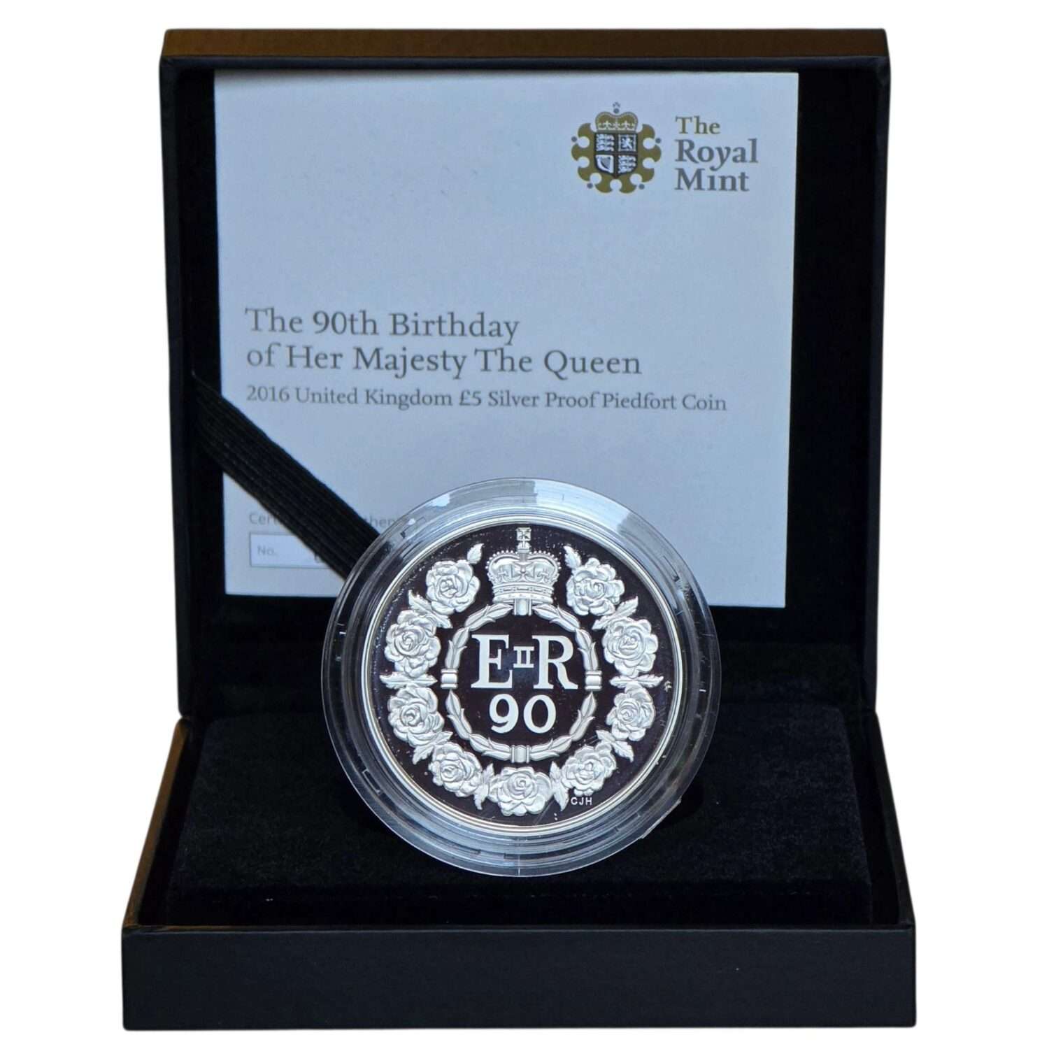 2016 Queens 90th Birthday £5 Silver Proof Piedfort
