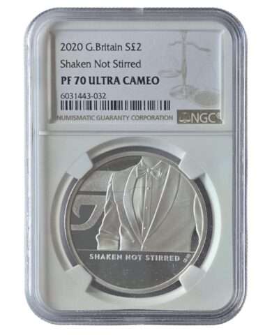 2020 James Bond 03 ‘Shaken Not Stirred’ 1 Oz Silver Proof PF70 Ultra Cameo