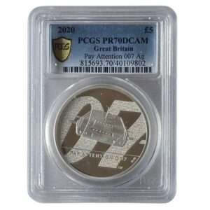 2020 James Bond 02 'Pay Attention' 2 Oz Silver Proof PR70DCAM