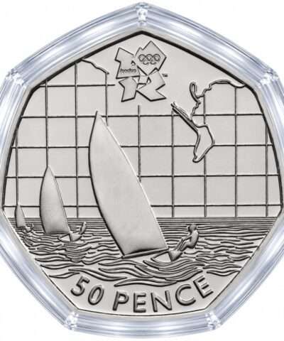 2011 Sailing – London Olympics BU 50p Coin in Capsule