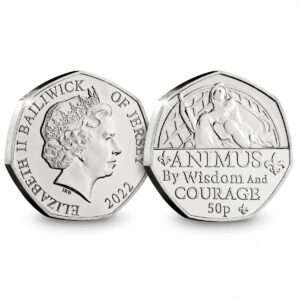 2022 Jersey 'Animus' 50p BU Coin in Capsule