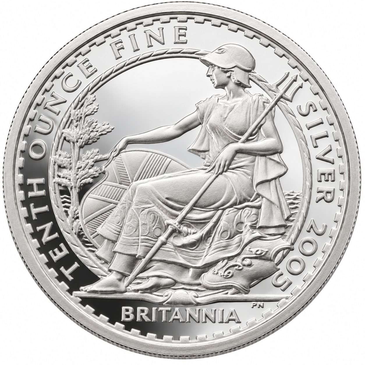 VAT Free: 2005 Britannia Silver 1/10 Oz Proof Coin in Box with COA