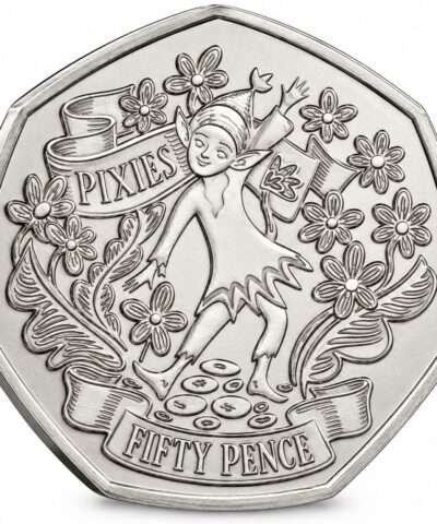 2025 Jersey Myths and Legends ‘Pixies’ 50p BU Coin in Capsule
