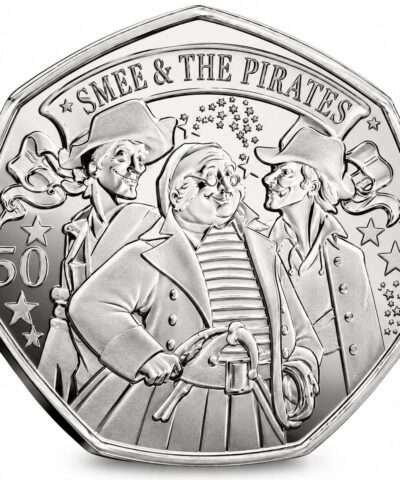 2024 Isle of Man Peter Pan ‘Smee and the Pirates’ 50p BU Coin in Capsule