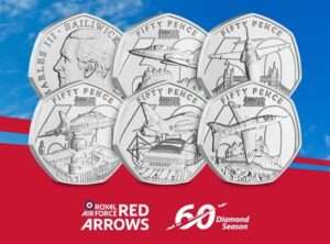 2024 Jersey Red Arrows 50p BU 5-Coin Set