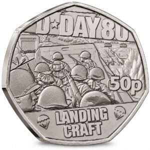 2024 Jersey D-Day Landing Crafts 50p BU Coin in Capsule