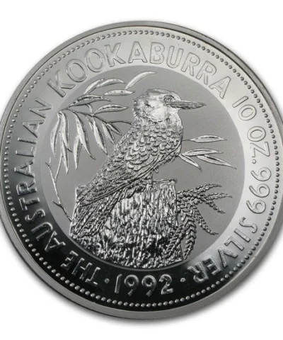 VAT FREE: 1992 Australia 10 oz Kookaburra BU Bullion