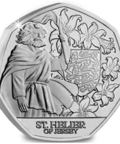 2024 Jersey Patron Saints St. Helier of Jersey 50p BU Coin in Capsule