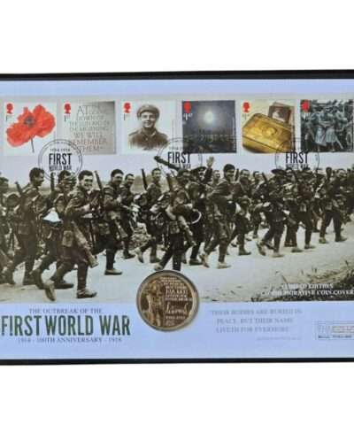 2014 Jersey Outbreak of First World War £5 Premium Coin Cover PNC
