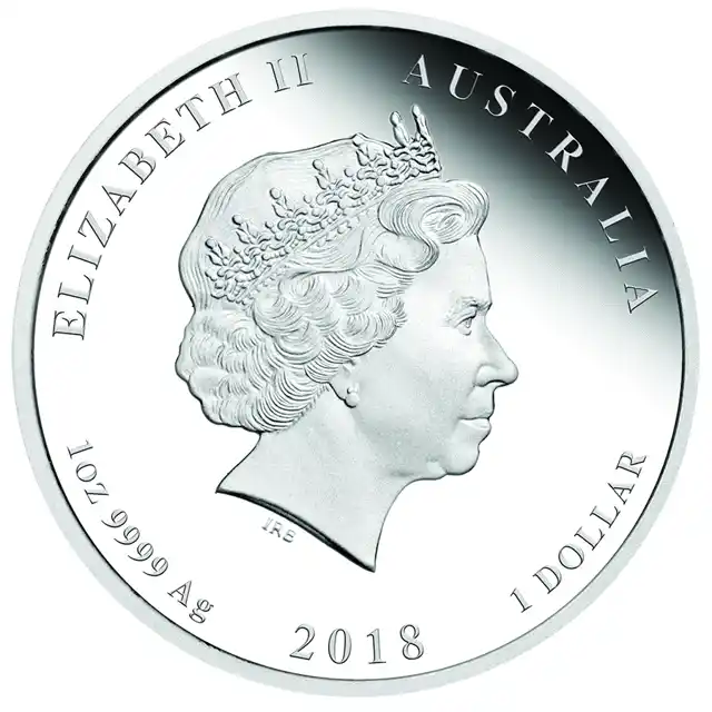 VAT Free: 2018 Series II - Year of the Dog Perth Mint Lunar 1 oz Silver Proof Coin in Box with COA - Image 3