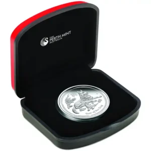 VAT Free: 2018 Series II - Year of the Dog Perth Mint Lunar 1 oz Silver Proof Coin in Box with COA