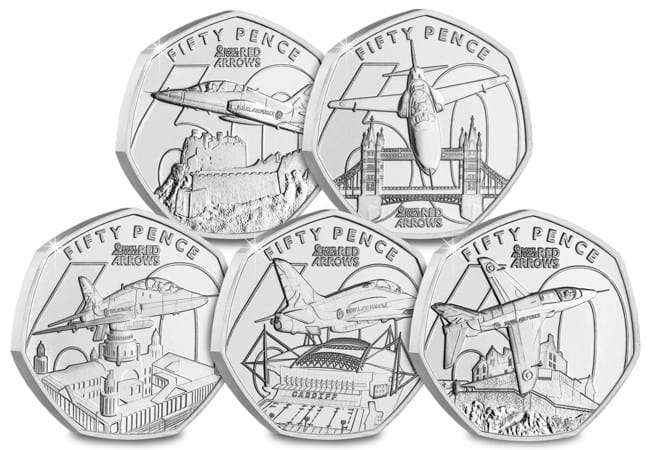 2024 Jersey Red Arrows 50p BU 5-Coin Set - Image 2