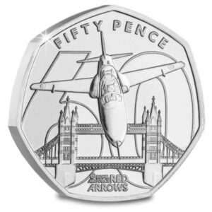 2024 Jersey Red Arrows over London 50p BU Coin in Capsule